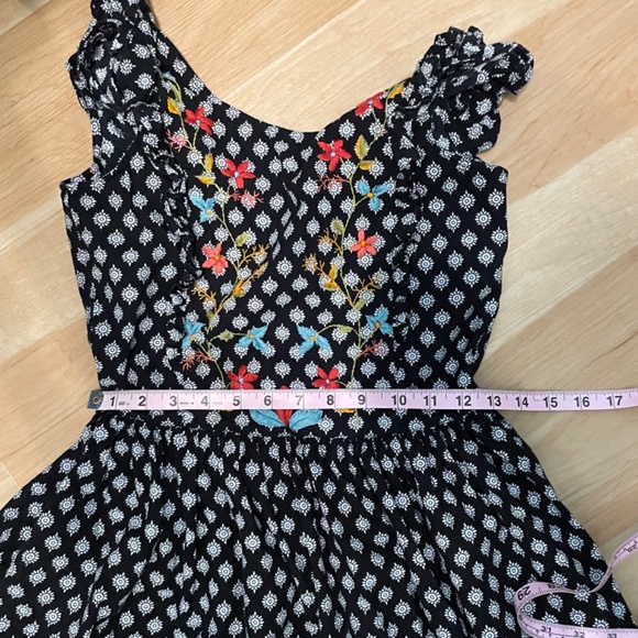 Mata Traders Cotton peasant dress with embroidery XS - Picture 8 of 9